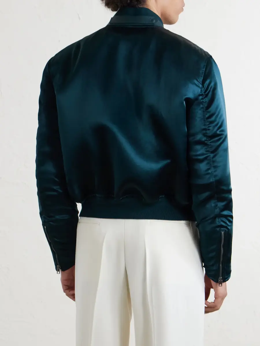 Tom Ford Satin Bomber Jacket - Men | Thumbnail 4 Tom Ford Satin Bomber Jacket - Men | Thumbnail 4