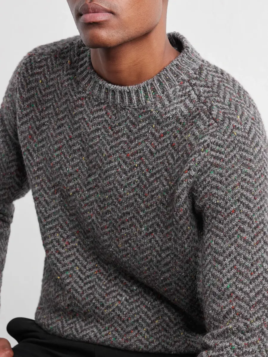 Gabriela Hearst Sermo Herringbone Cashmere Sweater - Men | Thumbnail 5 Gabriela Hearst Sermo Herringbone Cashmere Sweater - Men | Thumbnail 5