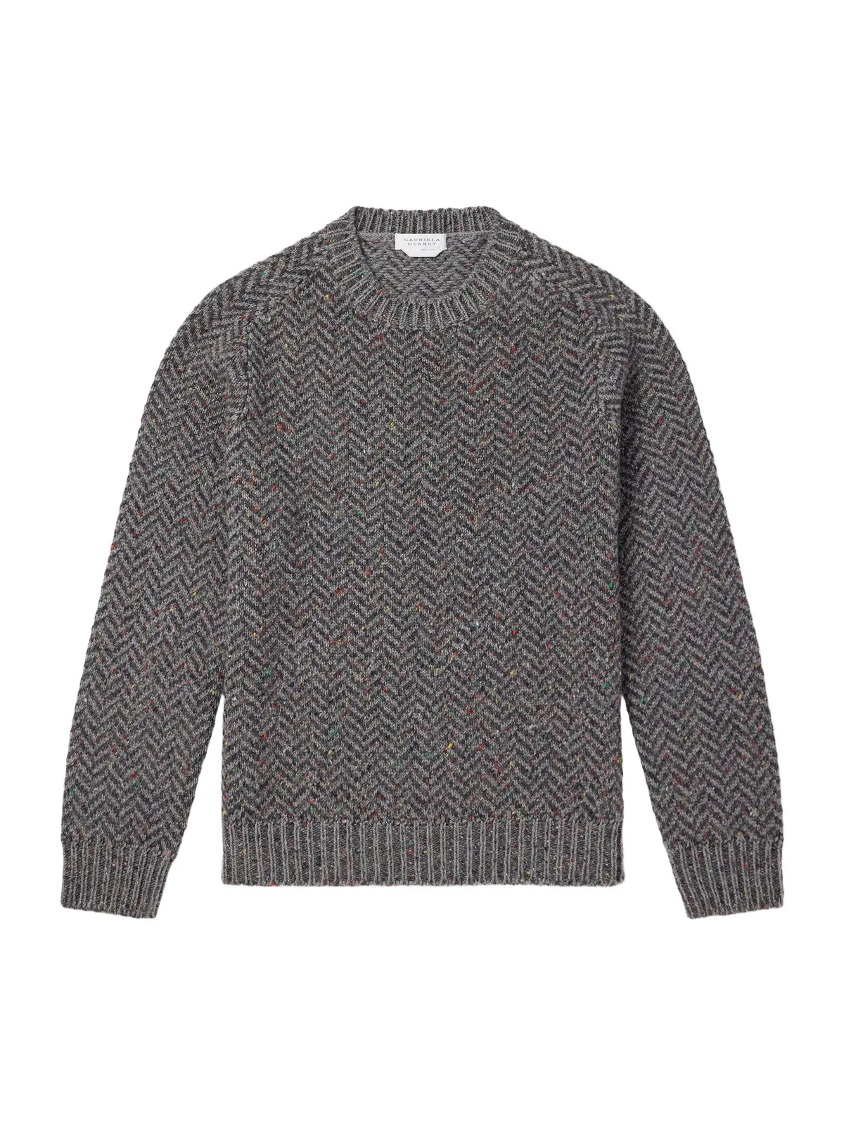 Gabriela Hearst Sermo Herringbone Cashmere Sweater - Men | Thumbnail 1 Gabriela Hearst Sermo Herringbone Cashmere Sweater - Men | Thumbnail 1