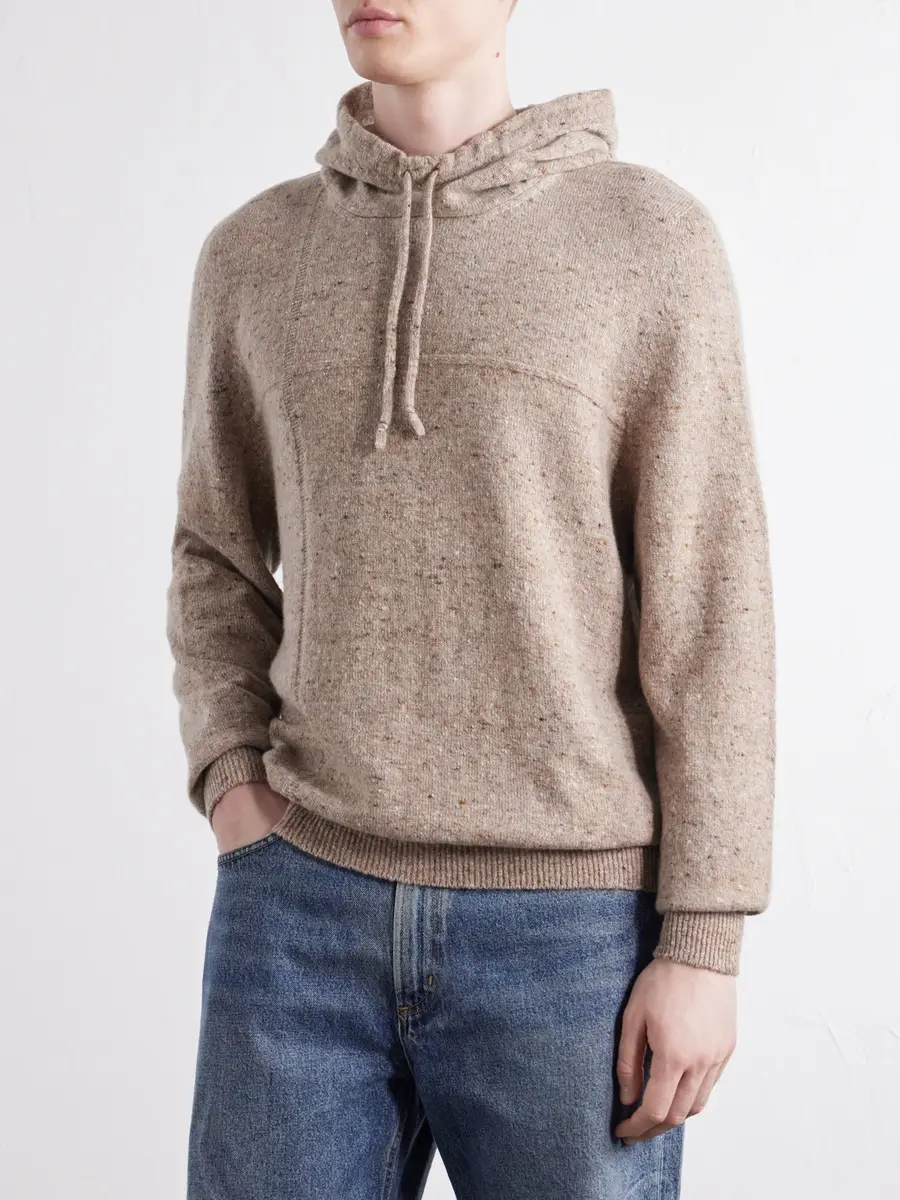 Inis Meáin Merino Wool and Cashmere-Blend Hoodie - Men | Thumbnail 3 Inis Meáin Merino Wool and Cashmere-Blend Hoodie - Men | Thumbnail 3