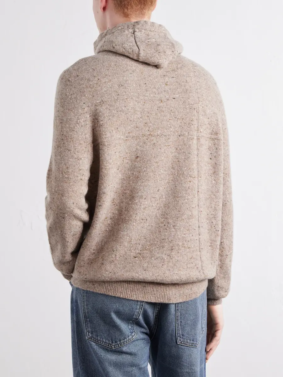 Inis Meáin Merino Wool and Cashmere-Blend Hoodie - Men | Thumbnail 4 Inis Meáin Merino Wool and Cashmere-Blend Hoodie - Men | Thumbnail 4