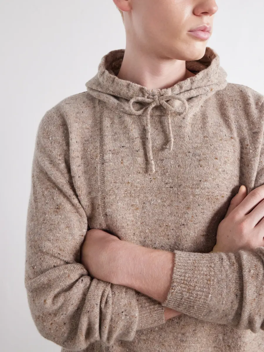 Inis Meáin Merino Wool and Cashmere-Blend Hoodie - Men | Thumbnail 5 Inis Meáin Merino Wool and Cashmere-Blend Hoodie - Men | Thumbnail 5