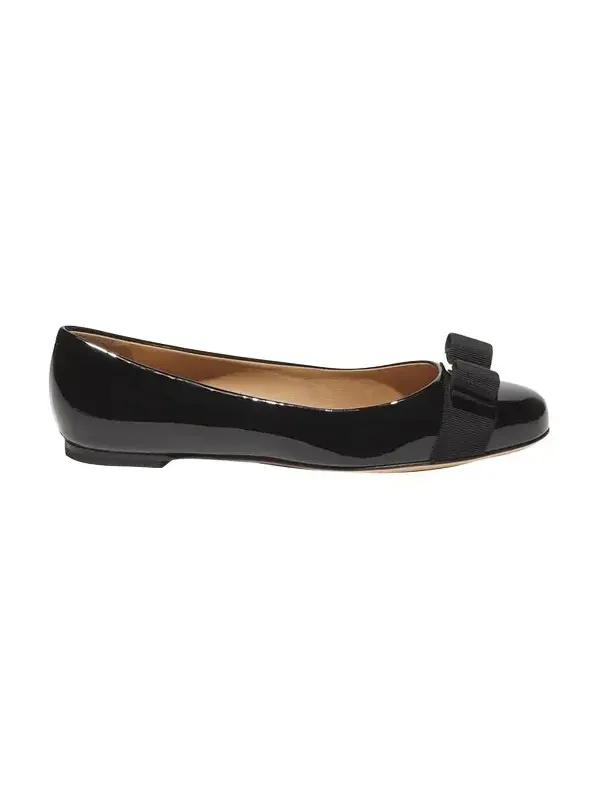 Varina Patent Leather Bow Ballerina Flats