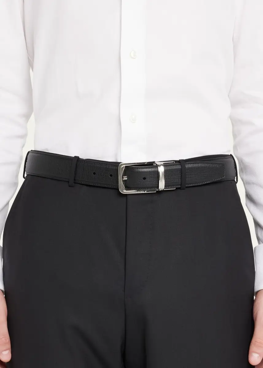 Zegna Men's Reversible Adjustable Leather Belt | Thumbnail 2 Zegna Men's Reversible Adjustable Leather Belt | Thumbnail 2