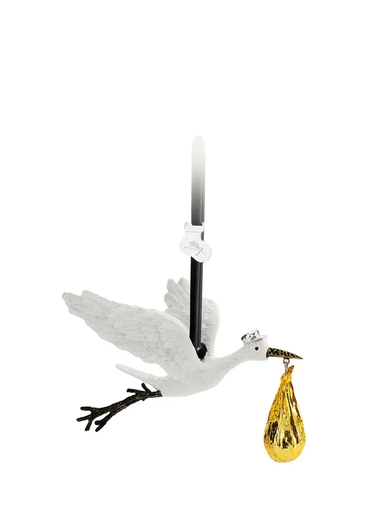 Michael Aram Silver and Gold Stork Ornament