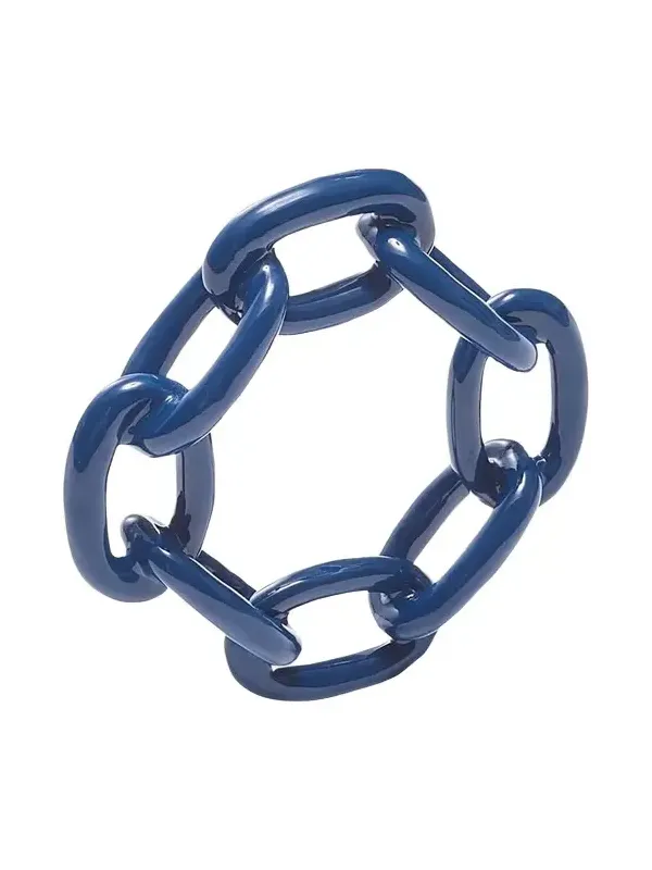 Kim Seybert Enamel Chain Link Napkin Ring | Thumbnail 1 Kim Seybert Enamel Chain Link Napkin Ring | Thumbnail 1