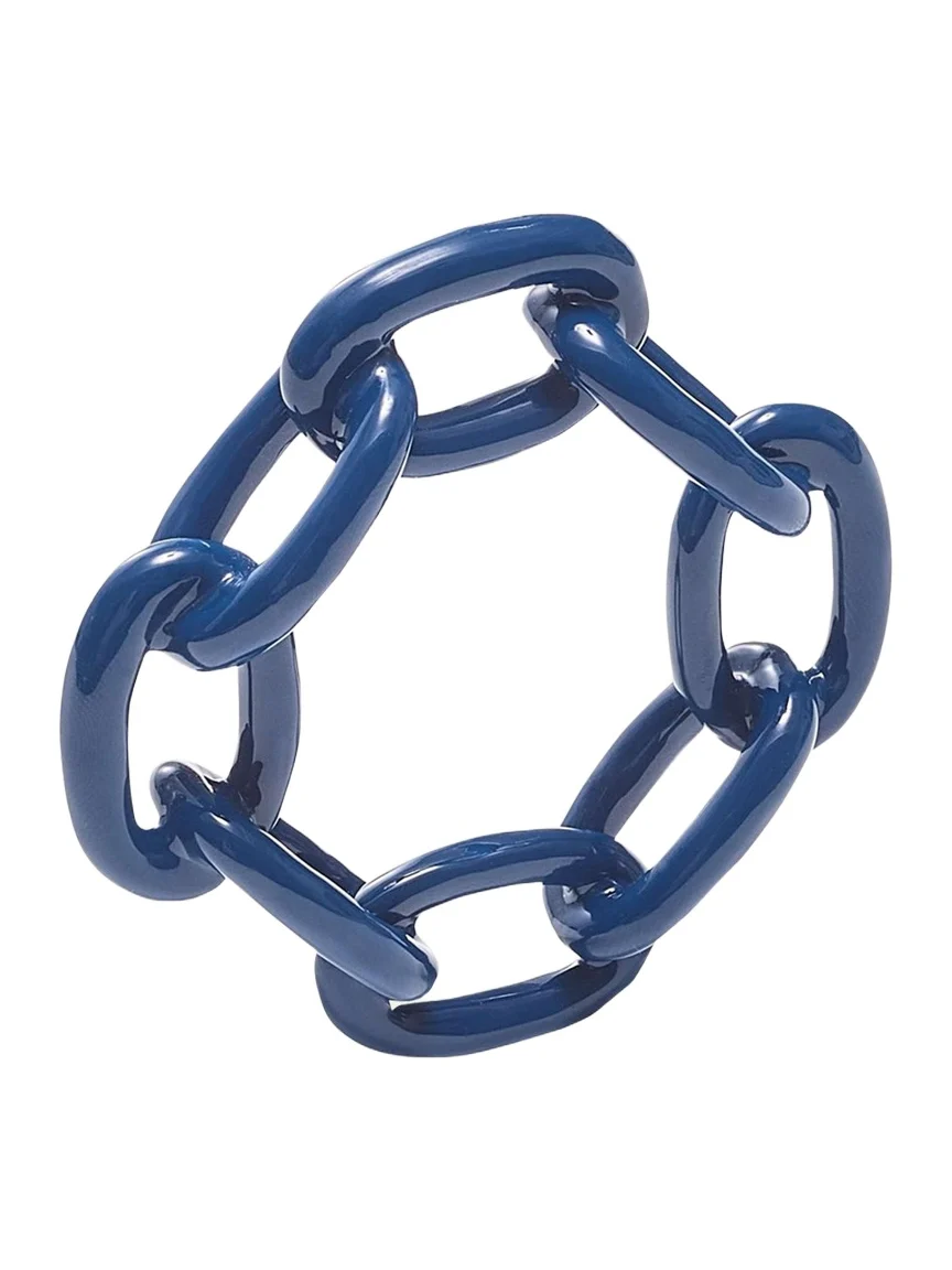 Kim Seybert Enamel Chain Link Napkin Ring