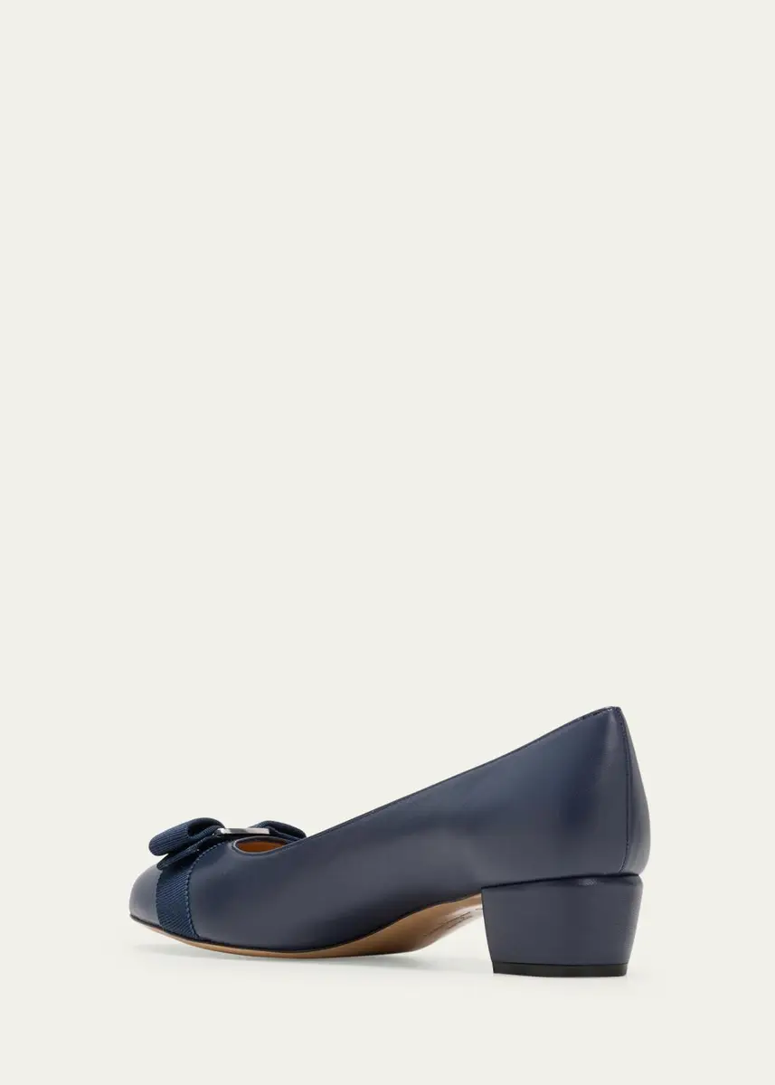 Ferragamo Vara Leather Bow Low Pumps | Thumbnail 3 Ferragamo Vara Leather Bow Low Pumps | Thumbnail 3