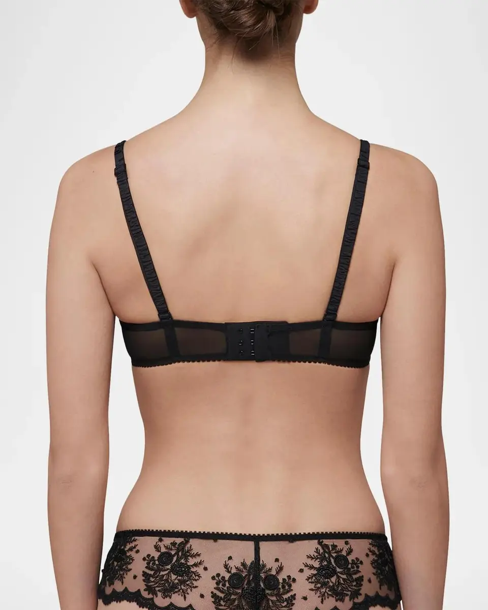 Simone Pérèle Intrigue Floral-Embroidered Demi Bra | Thumbnail 3 Simone Pérèle Intrigue Floral-Embroidered Demi Bra | Thumbnail 3