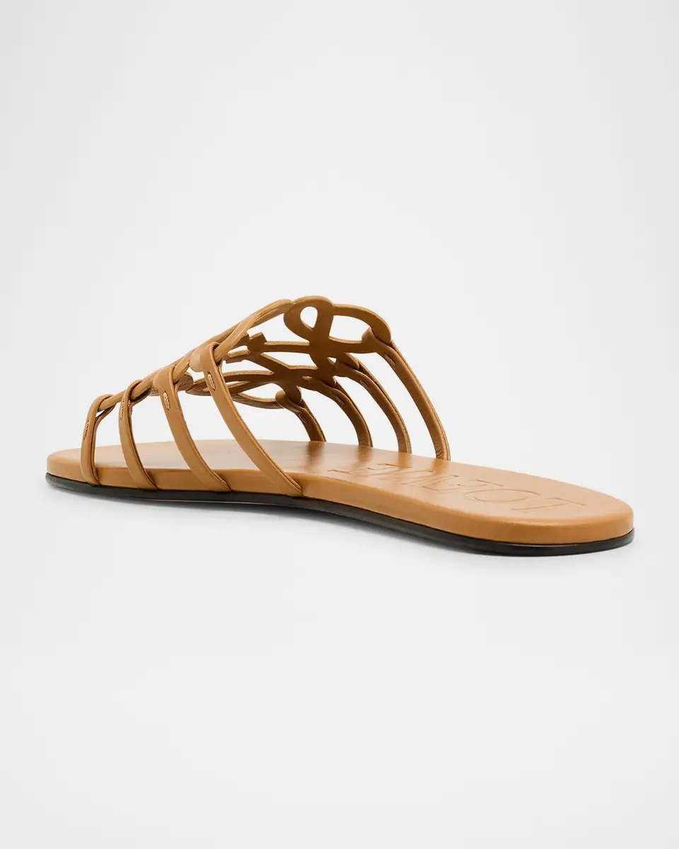 Loewe Petal Leather Anagram Slide Sandals | Thumbnail 4 Loewe Petal Leather Anagram Slide Sandals | Thumbnail 4