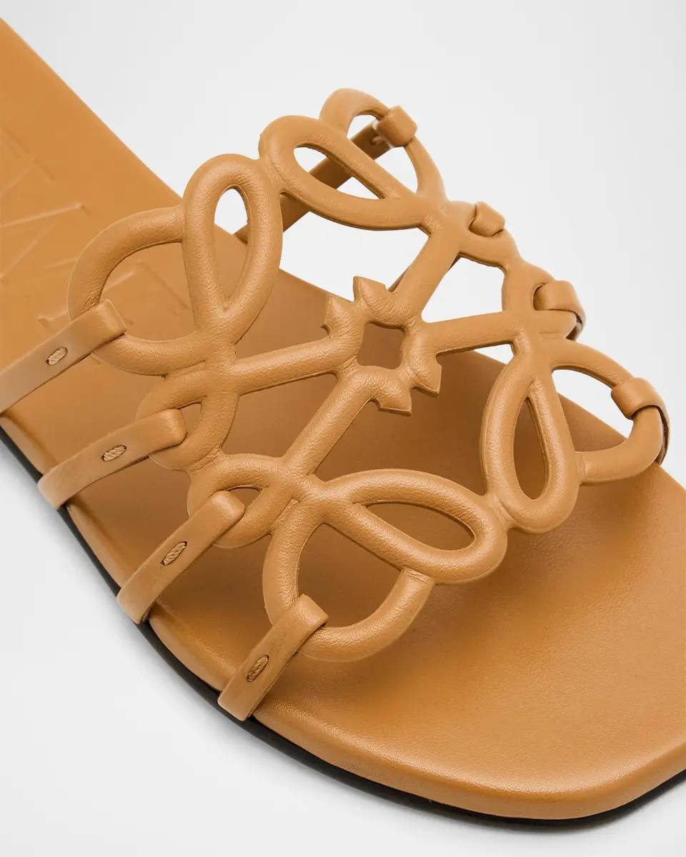 Loewe Petal Leather Anagram Slide Sandals | Thumbnail 6 Loewe Petal Leather Anagram Slide Sandals | Thumbnail 6