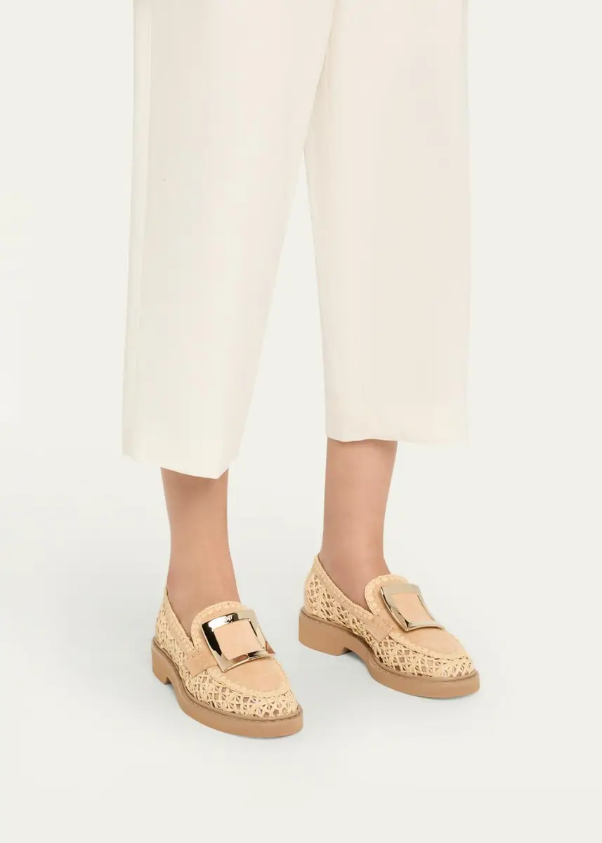 Roger Vivier Viv Rangers Braided Raffia Loafers | Thumbnail 2 Roger Vivier Viv Rangers Braided Raffia Loafers | Thumbnail 2