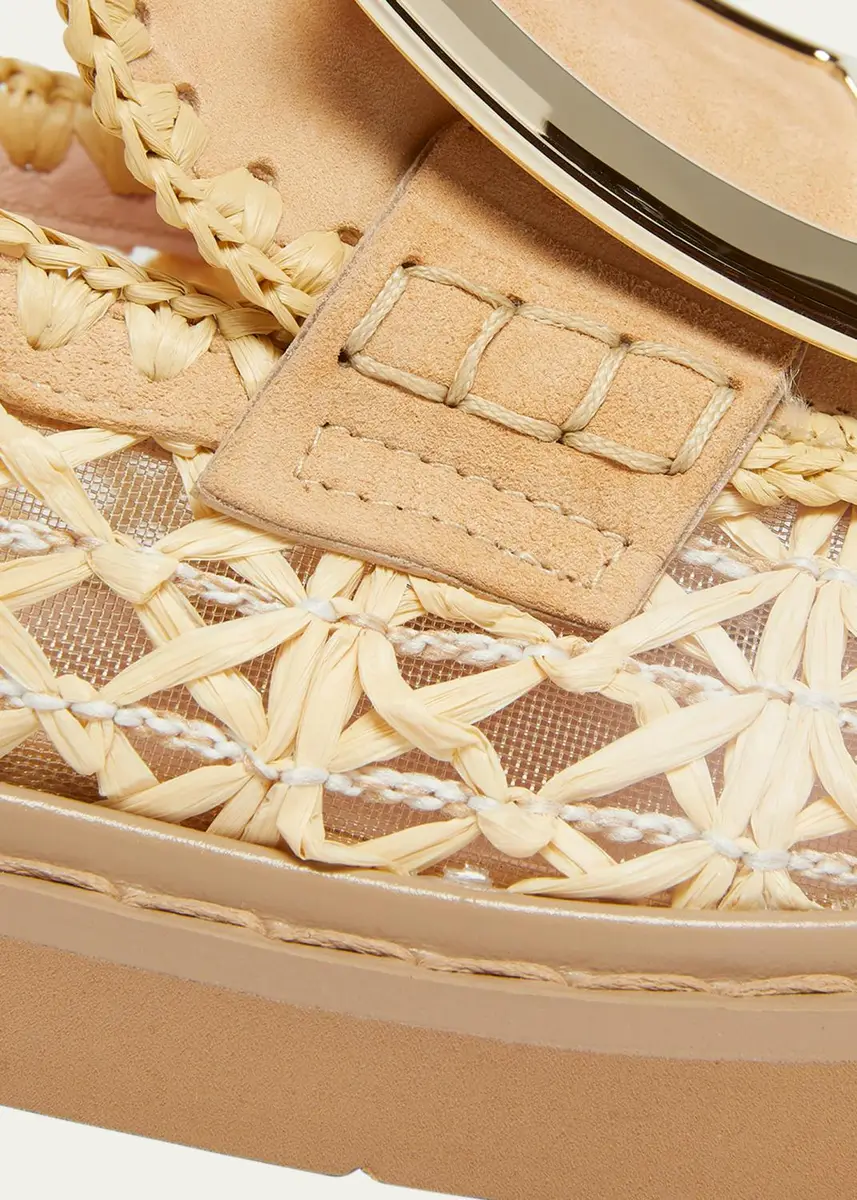 Roger Vivier Viv Rangers Braided Raffia Loafers | Thumbnail 5 Roger Vivier Viv Rangers Braided Raffia Loafers | Thumbnail 5