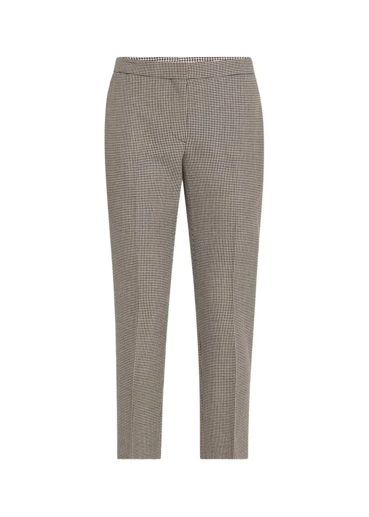 Alexander McQueen Mid-Rise Straight-Leg Houndstooth Trousers