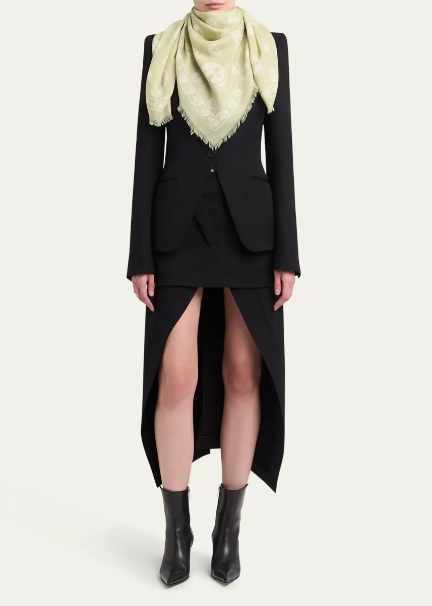 Alexander McQueen Classic Skull Wool Scarf | Thumbnail 2 Alexander McQueen Classic Skull Wool Scarf | Thumbnail 2