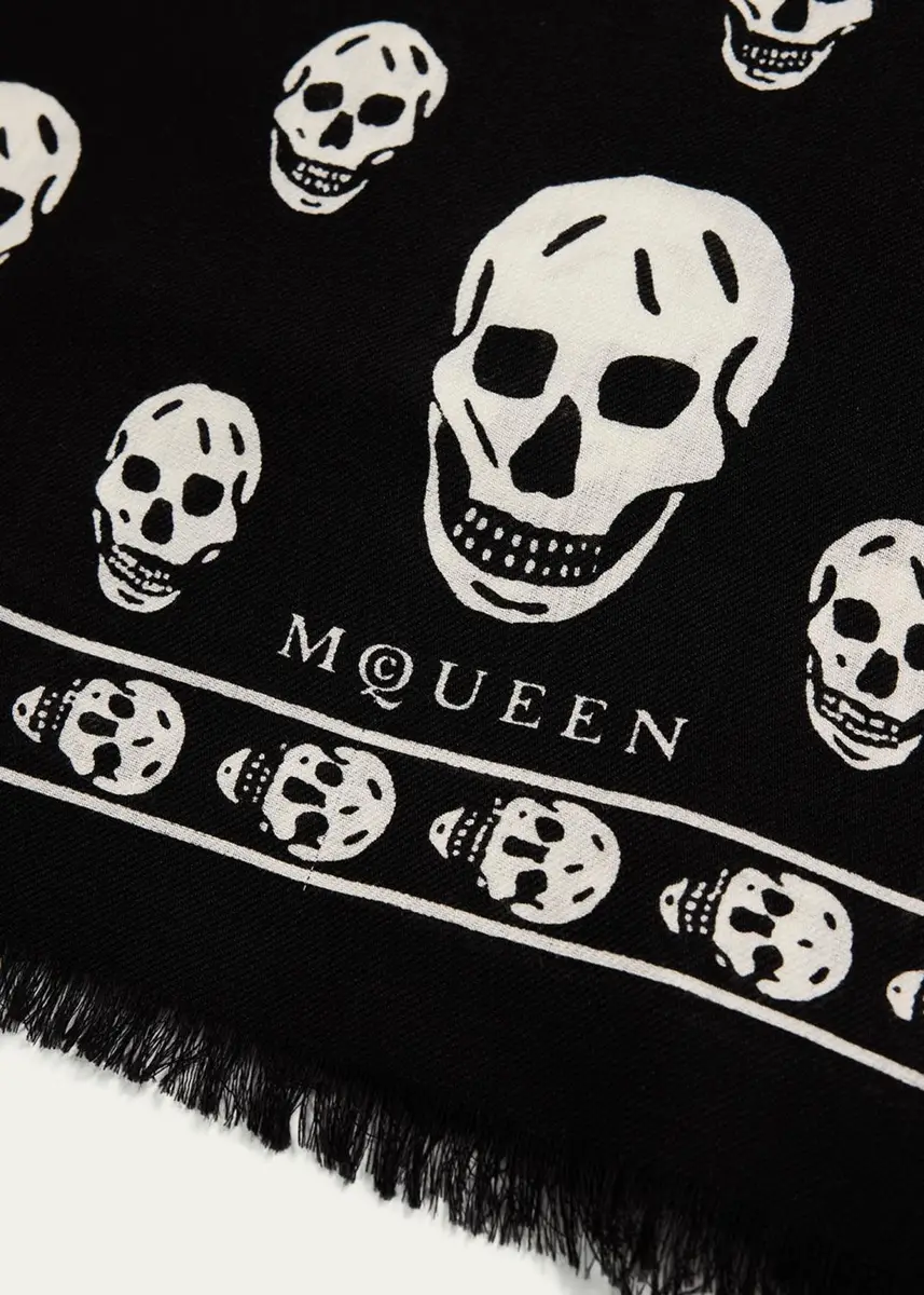 Alexander McQueen Classic Skull Wool Scarf | Thumbnail 6 Alexander McQueen Classic Skull Wool Scarf | Thumbnail 6