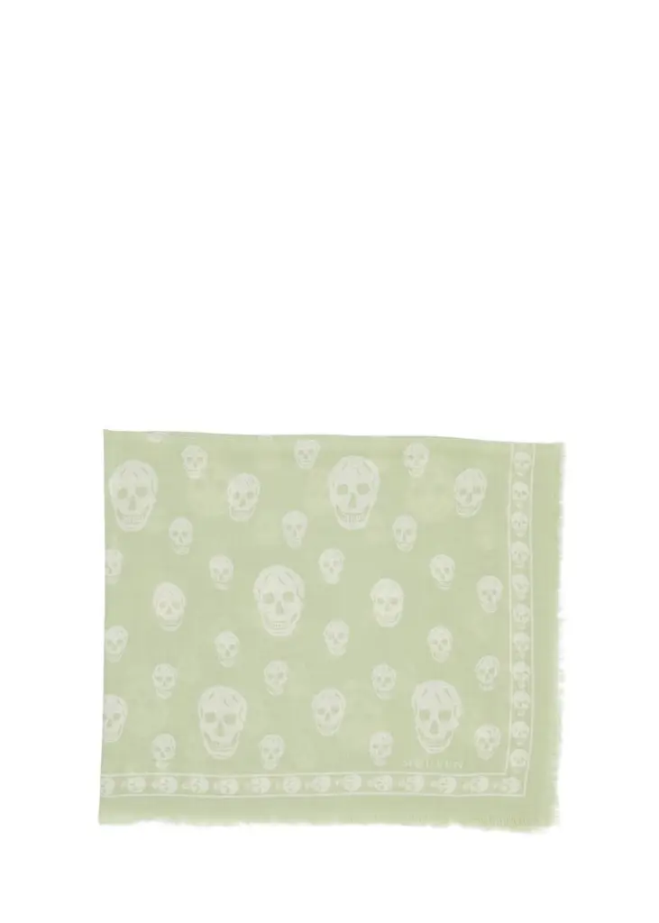 Alexander McQueen Classic Skull Wool Scarf