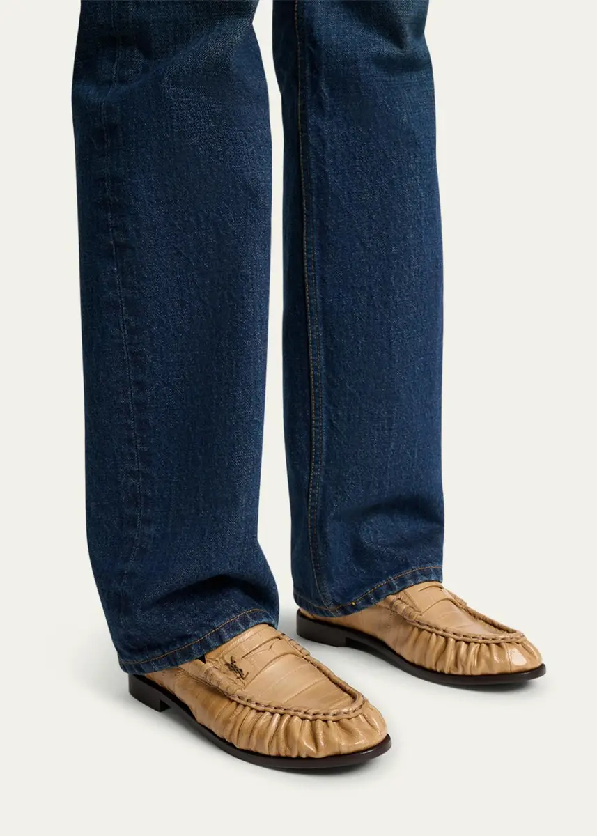 Saint Laurent Le Loafer Eel Leather Penny Loafers | Thumbnail 2
