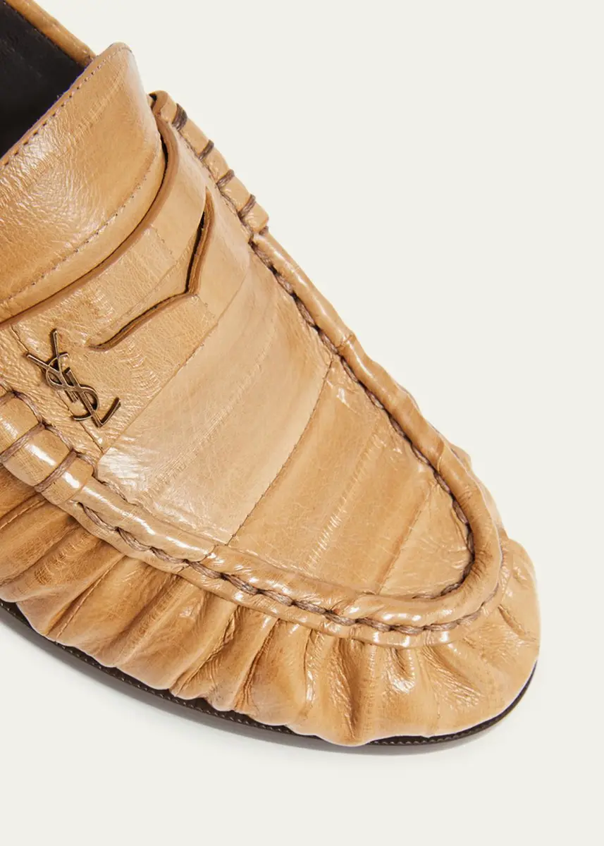 Saint Laurent Le Loafer Eel Leather Penny Loafers | Thumbnail 5