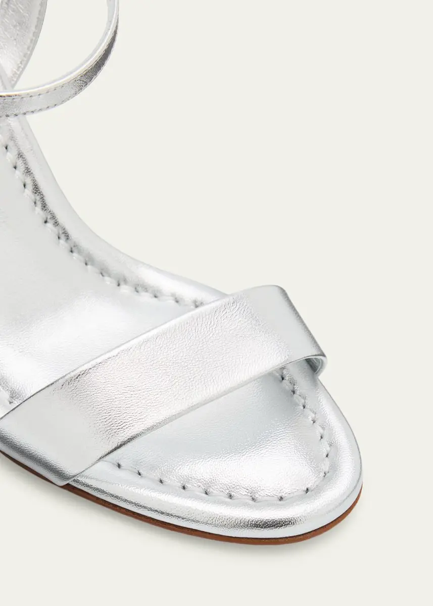 Christian Louboutin 85mm Jane Metallic Leather Ankle-Strap Sandals | Thumbnail 3 Christian Louboutin 85mm Jane Metallic Leather Ankle-Strap Sandals | Thumbnail 3