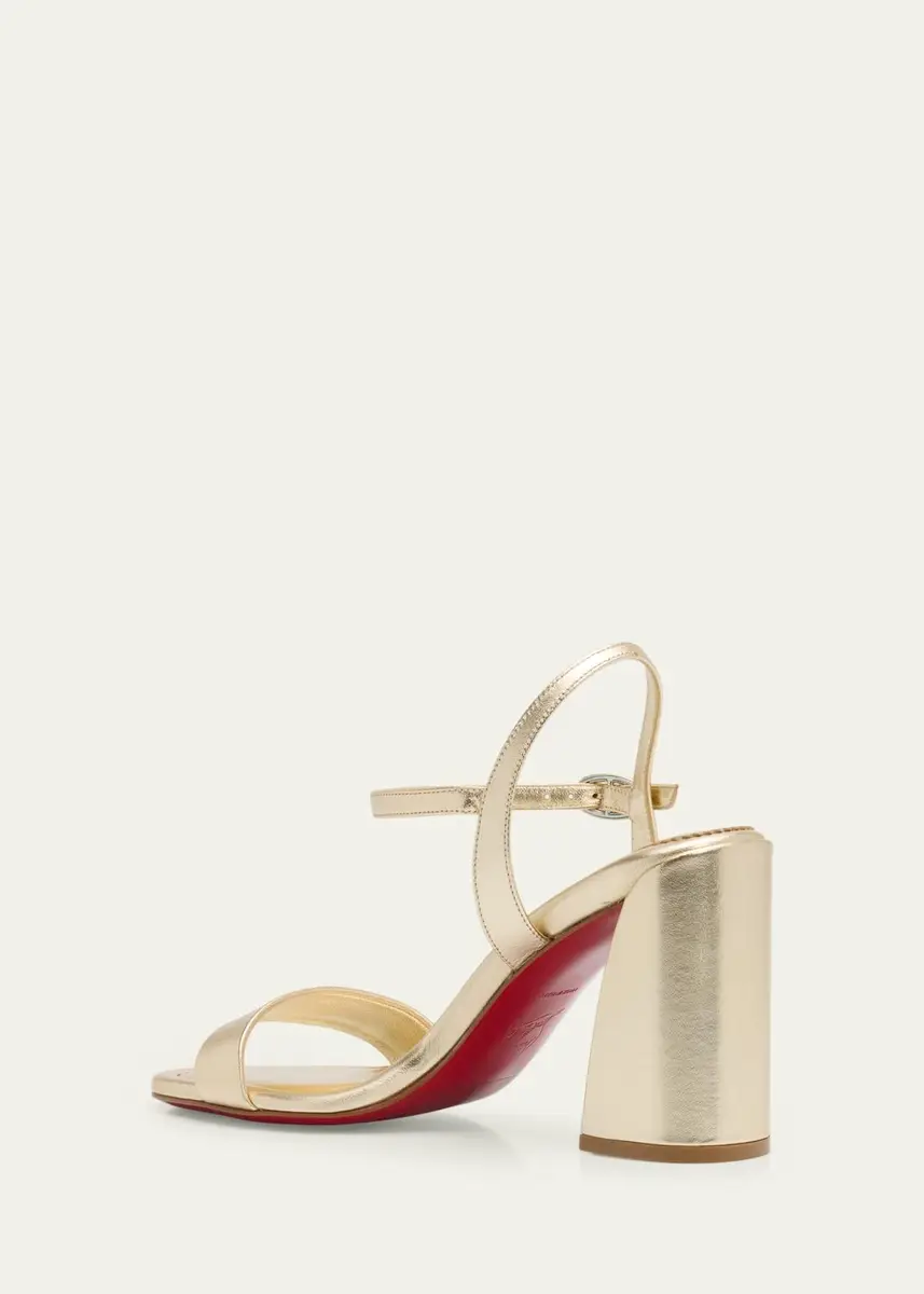 Christian Louboutin 85mm Jane Metallic Leather Ankle-Strap Sandals | Thumbnail 6 Christian Louboutin 85mm Jane Metallic Leather Ankle-Strap Sandals | Thumbnail 6