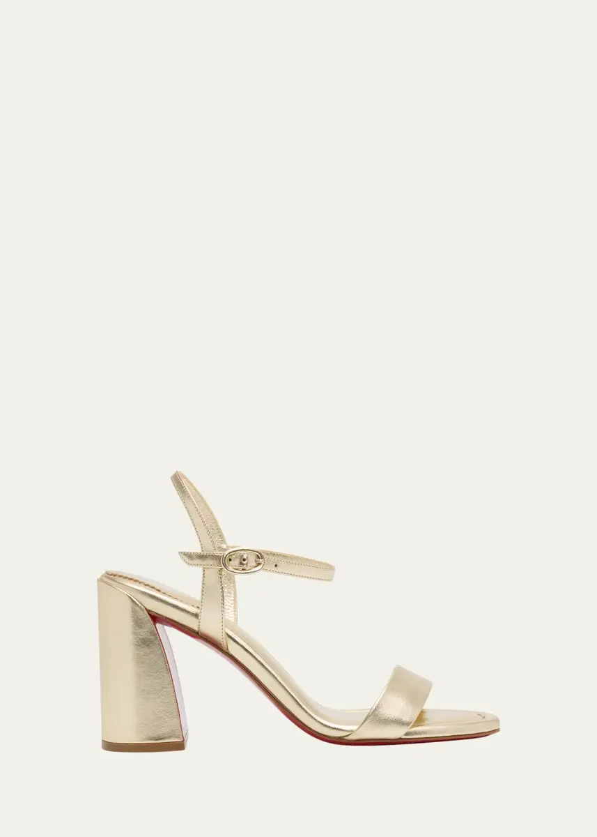 Christian Louboutin 85mm Jane Metallic Leather Ankle-Strap Sandals | Thumbnail 8 Christian Louboutin 85mm Jane Metallic Leather Ankle-Strap Sandals | Thumbnail 8