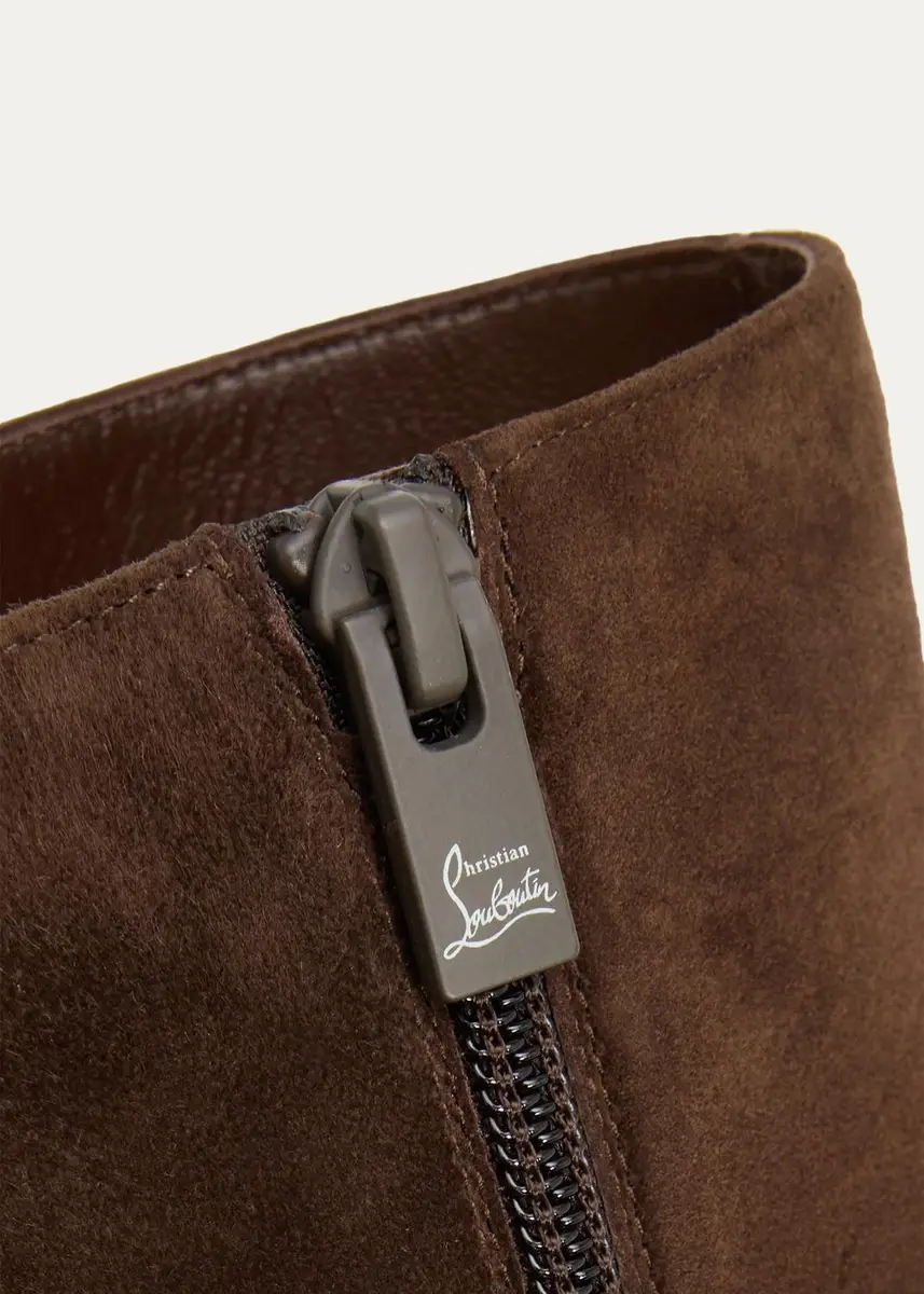 Christian Louboutin 85mm Fannylove Suede Booties | Thumbnail 5