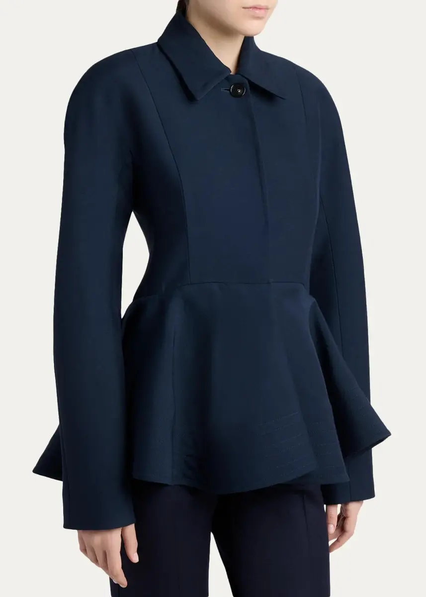 Stella McCartney Dolman-Sleeve Wool Peplum Jacket | Thumbnail 4 Stella McCartney Dolman-Sleeve Wool Peplum Jacket | Thumbnail 4