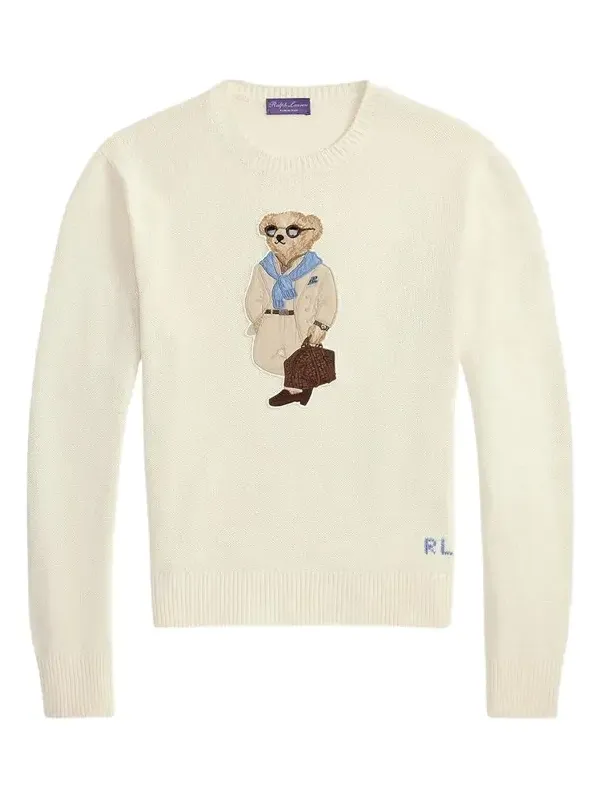 Men's Polo Bear Silk-Linen Sweater