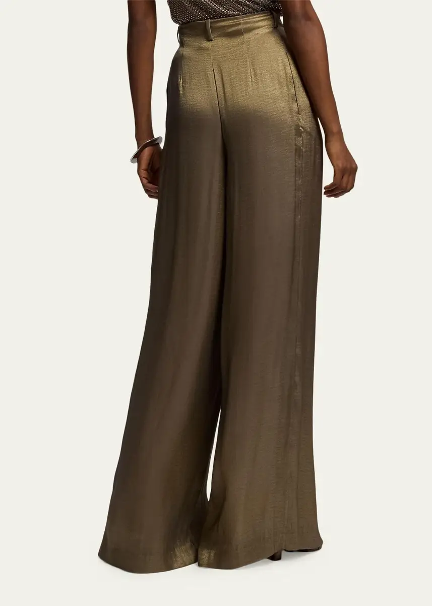 Ralph Lauren Collection Greer Lamé Pleated Pants | Thumbnail 3 Ralph Lauren Collection Greer Lamé Pleated Pants | Thumbnail 3