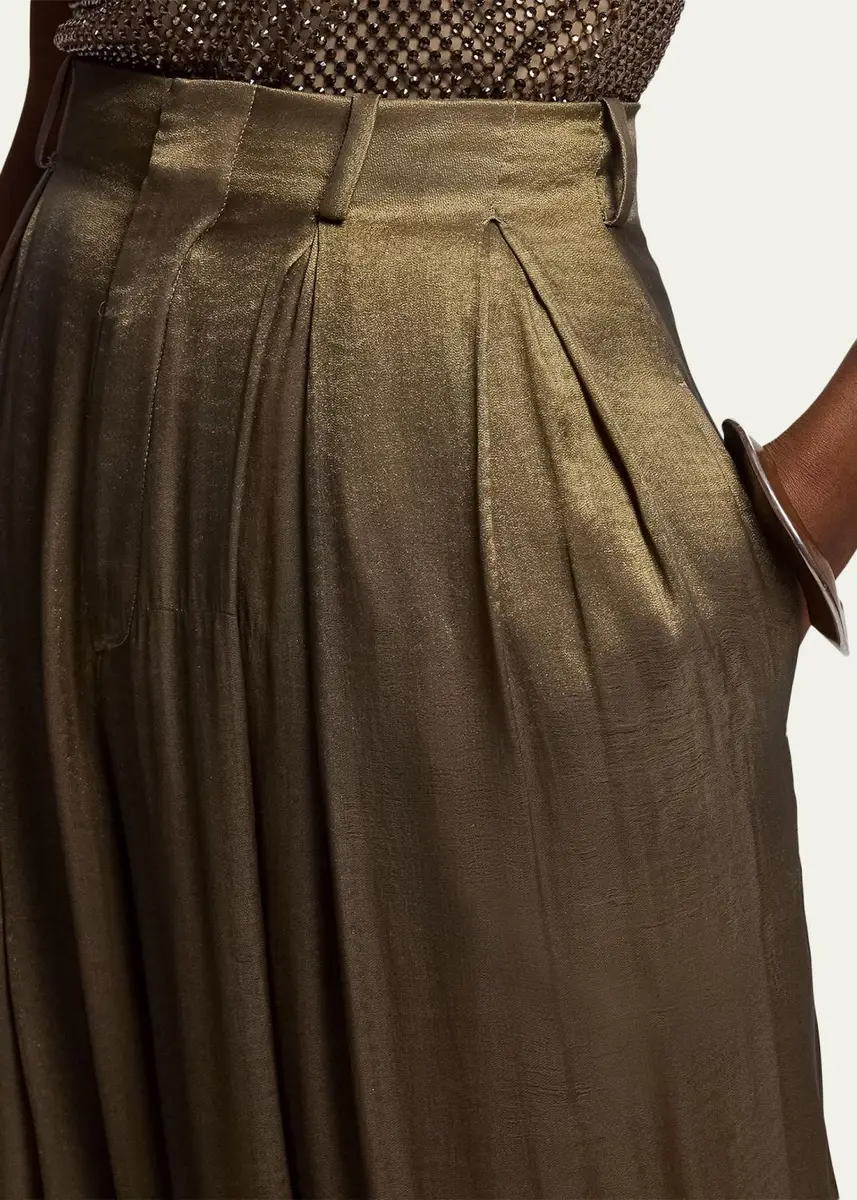 Ralph Lauren Collection Greer Lamé Pleated Pants | Thumbnail 5 Ralph Lauren Collection Greer Lamé Pleated Pants | Thumbnail 5