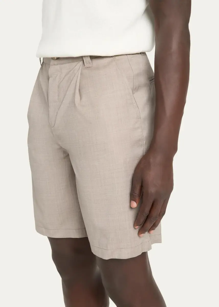 Frescobol Carioca Men's Wool Pleated Bermuda Shorts | Thumbnail 5 Frescobol Carioca Men's Wool Pleated Bermuda Shorts | Thumbnail 5