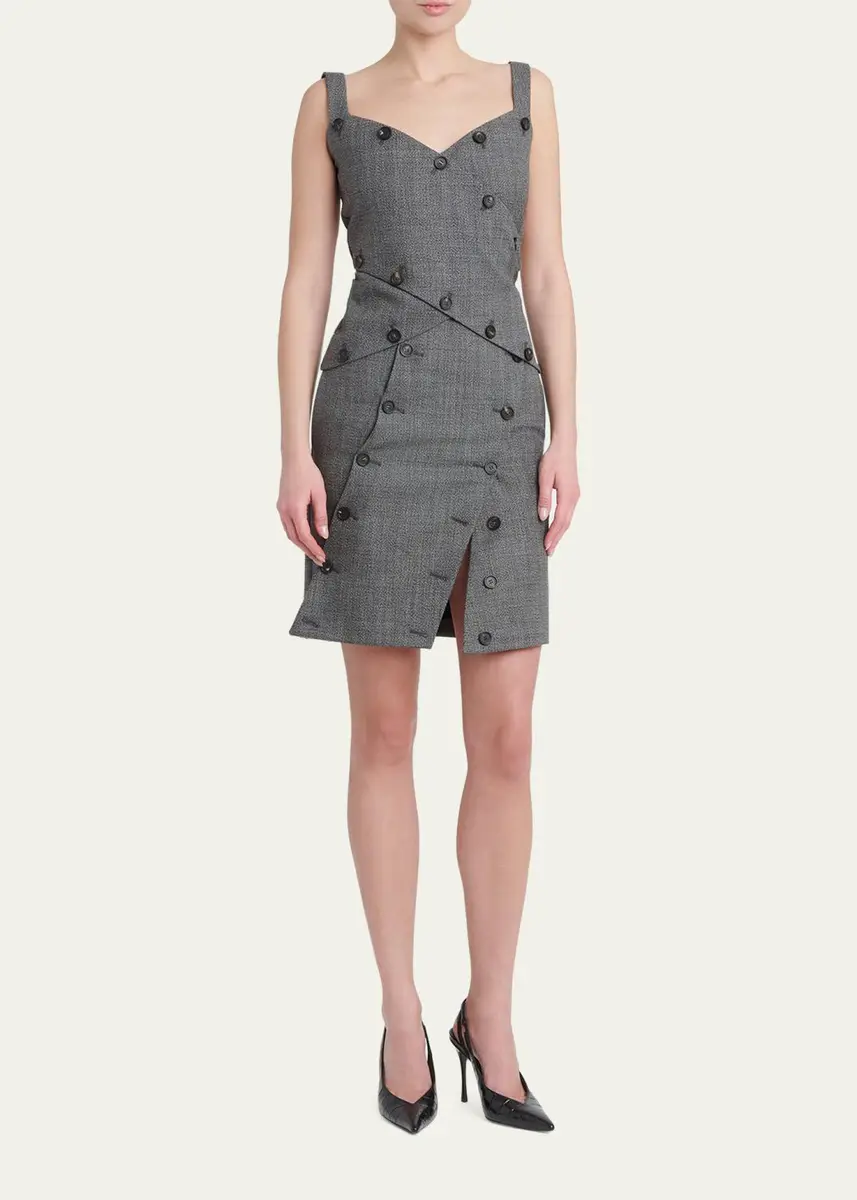 Ferragamo Button-Embellished Mouline Wool Top | Thumbnail 2 Ferragamo Button-Embellished Mouline Wool Top | Thumbnail 2