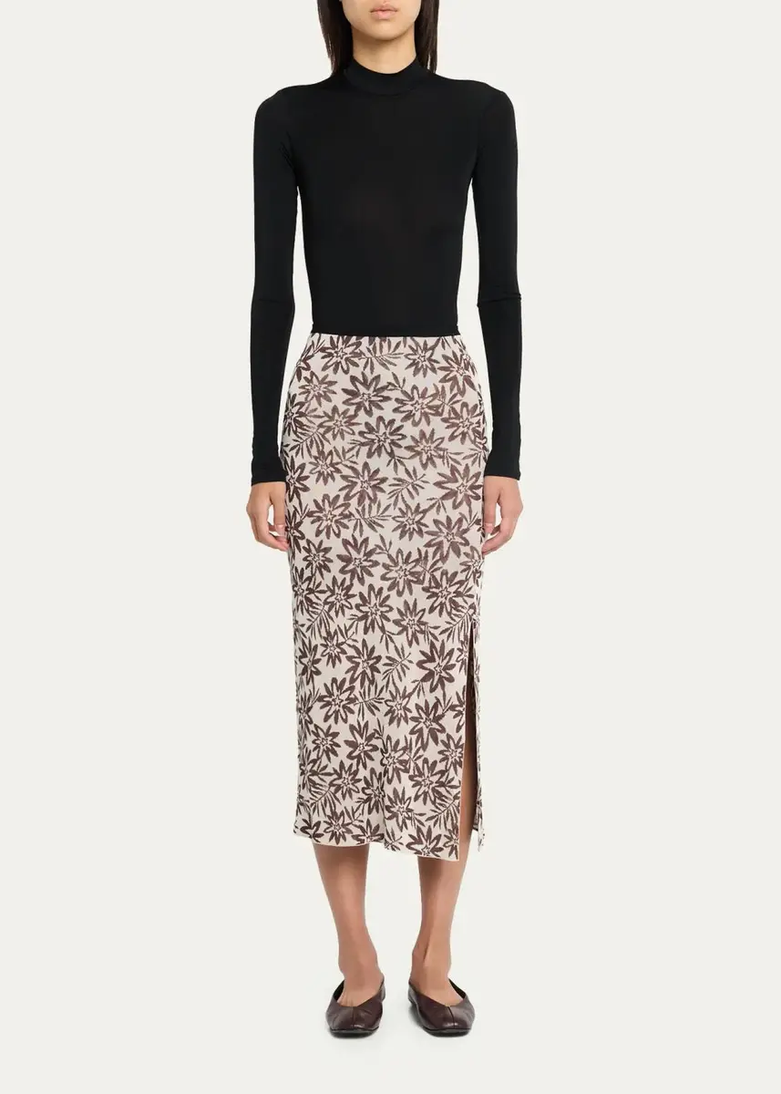 Diane von Furstenberg Cleo Floral Knit Midi Pencil Skirt | Thumbnail 2 Diane von Furstenberg Cleo Floral Knit Midi Pencil Skirt | Thumbnail 2
