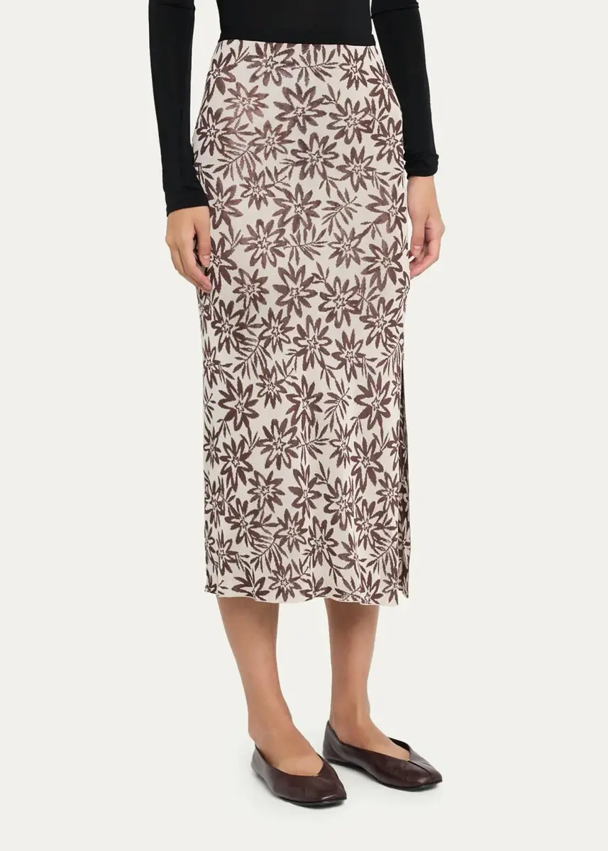 Diane von Furstenberg Cleo Floral Knit Midi Pencil Skirt | Thumbnail 4 Diane von Furstenberg Cleo Floral Knit Midi Pencil Skirt | Thumbnail 4