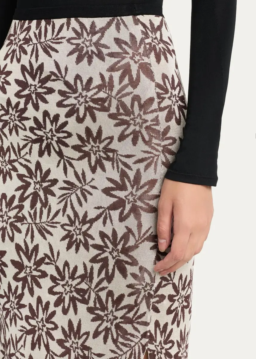 Diane von Furstenberg Cleo Floral Knit Midi Pencil Skirt | Thumbnail 5 Diane von Furstenberg Cleo Floral Knit Midi Pencil Skirt | Thumbnail 5