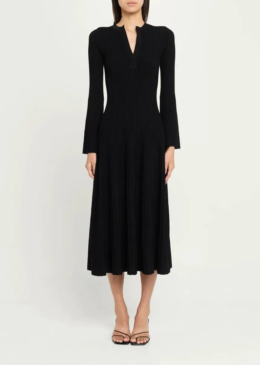 Simkhai Genna Ribbed Midi Dress | Thumbnail 2 Simkhai Genna Ribbed Midi Dress | Thumbnail 2