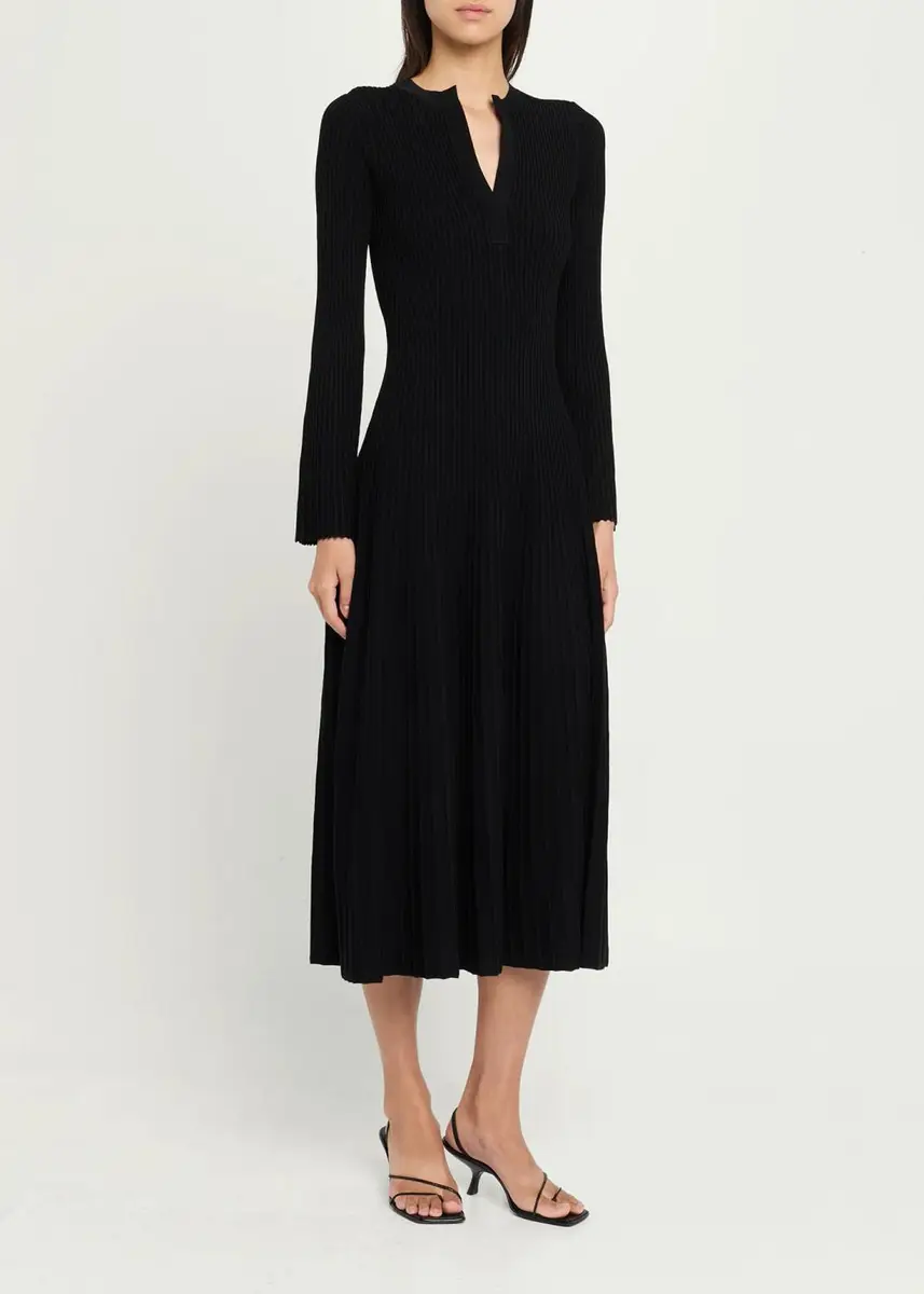 Simkhai Genna Ribbed Midi Dress | Thumbnail 4 Simkhai Genna Ribbed Midi Dress | Thumbnail 4