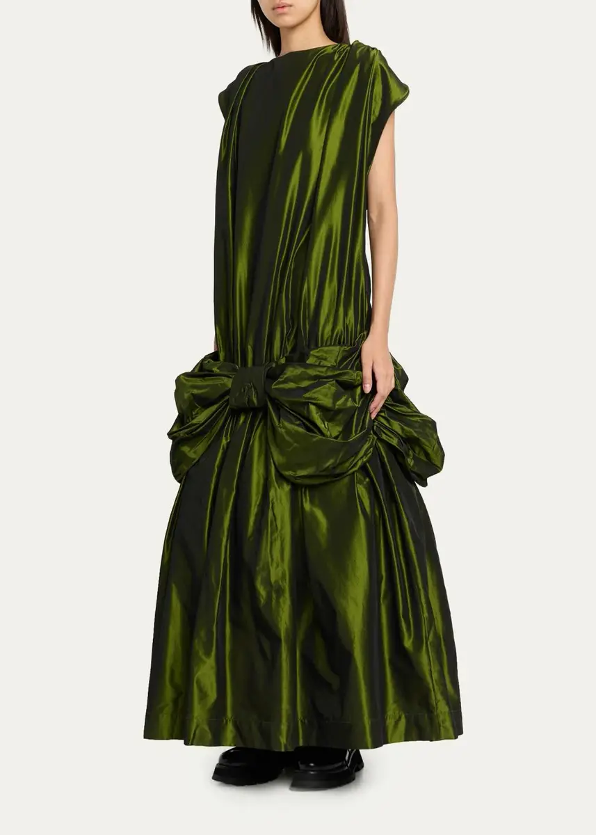 Simone Rocha Taffeta Bow Cascade Egg Maxi Dress | Thumbnail 4 Simone Rocha Taffeta Bow Cascade Egg Maxi Dress | Thumbnail 4