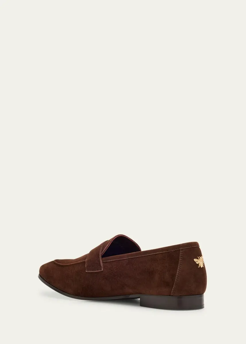 Bougeotte Suede Penny Loafers | Thumbnail 4 Bougeotte Suede Penny Loafers | Thumbnail 4