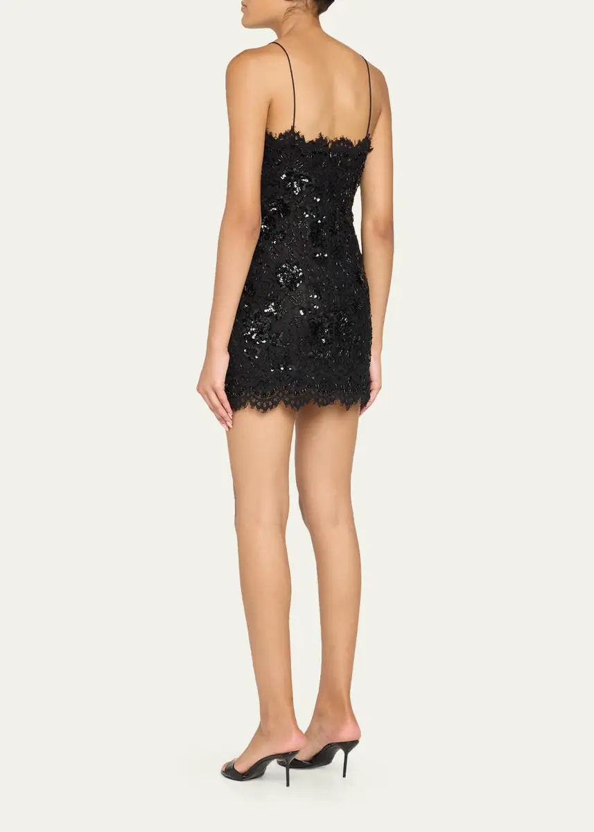 LoveShackFancy Jetta Sequined Floral Lace Mini Dress | Thumbnail 3 LoveShackFancy Jetta Sequined Floral Lace Mini Dress | Thumbnail 3