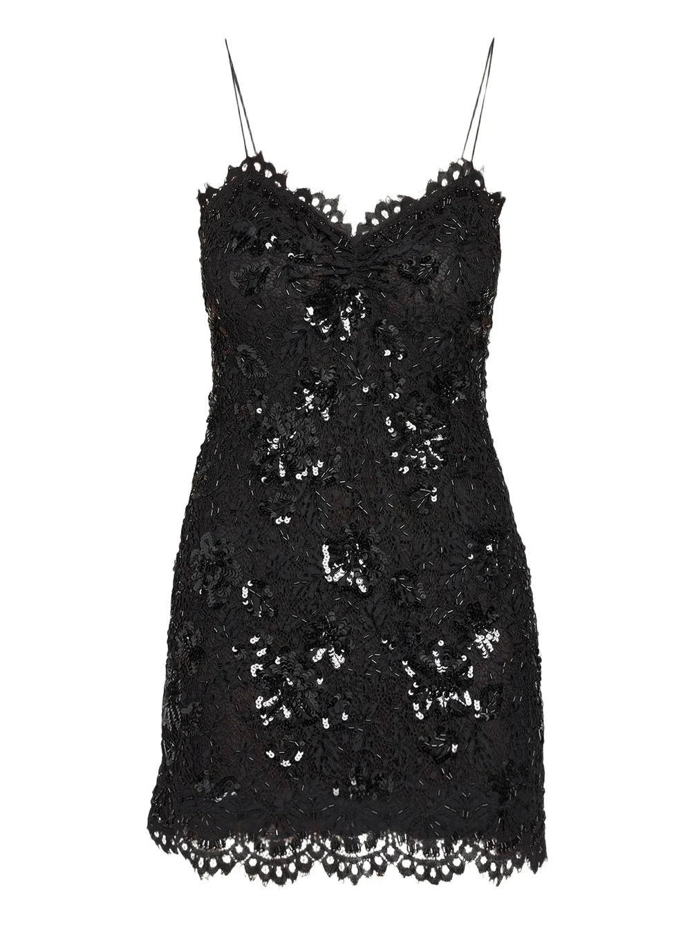 Jetta Sequined Floral Lace Mini Dress Jetta Sequined Floral Lace Mini Dress