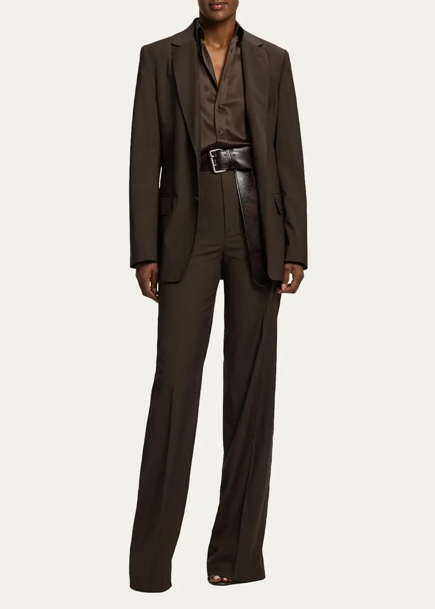 Ralph Lauren Collection Cameron II Straight Fit Charmeuse Shirt | Thumbnail 2 Ralph Lauren Collection Cameron II Straight Fit Charmeuse Shirt | Thumbnail 2
