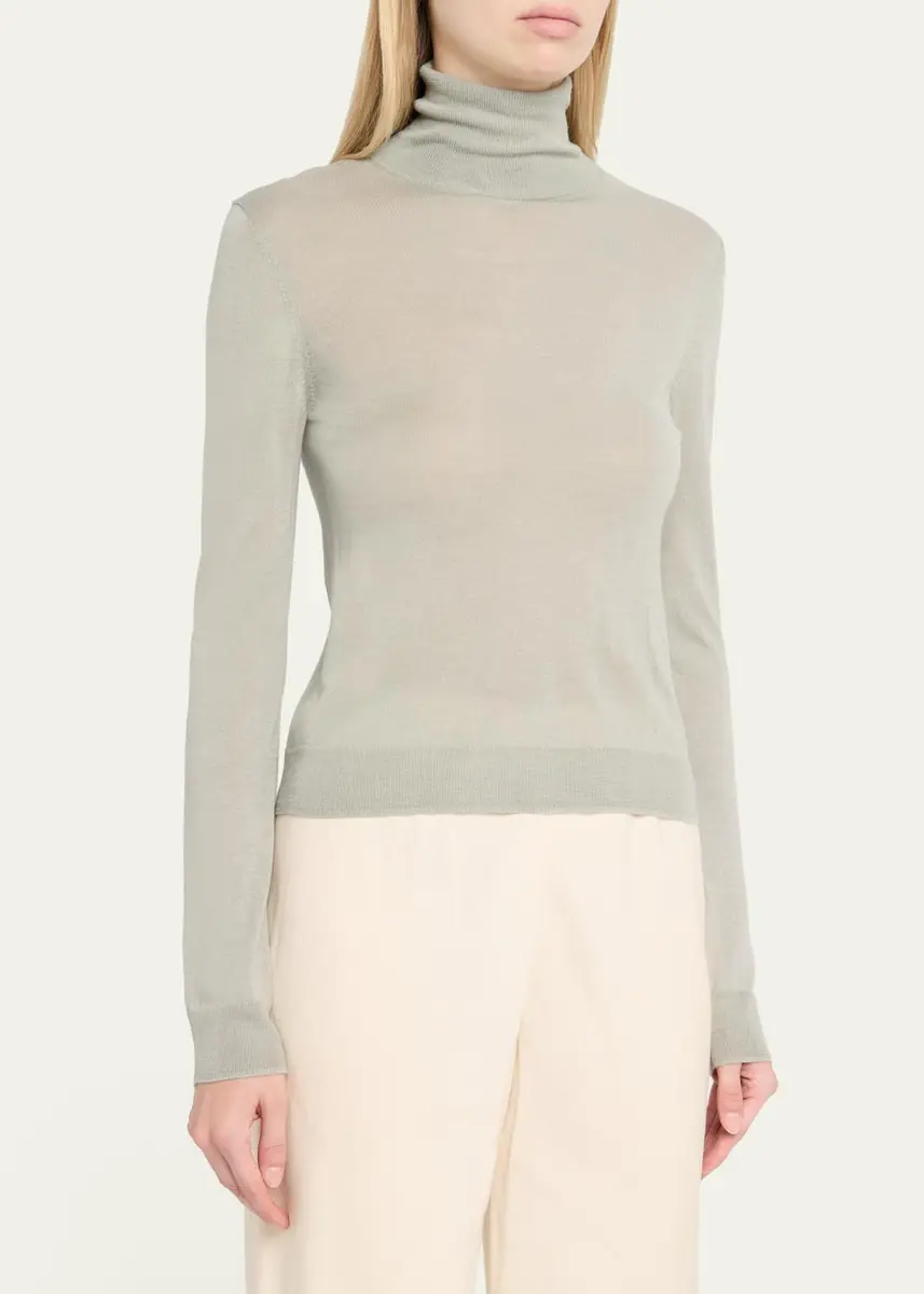 Vince Turtleneck Cashmere-Silk Sweater | Thumbnail 4