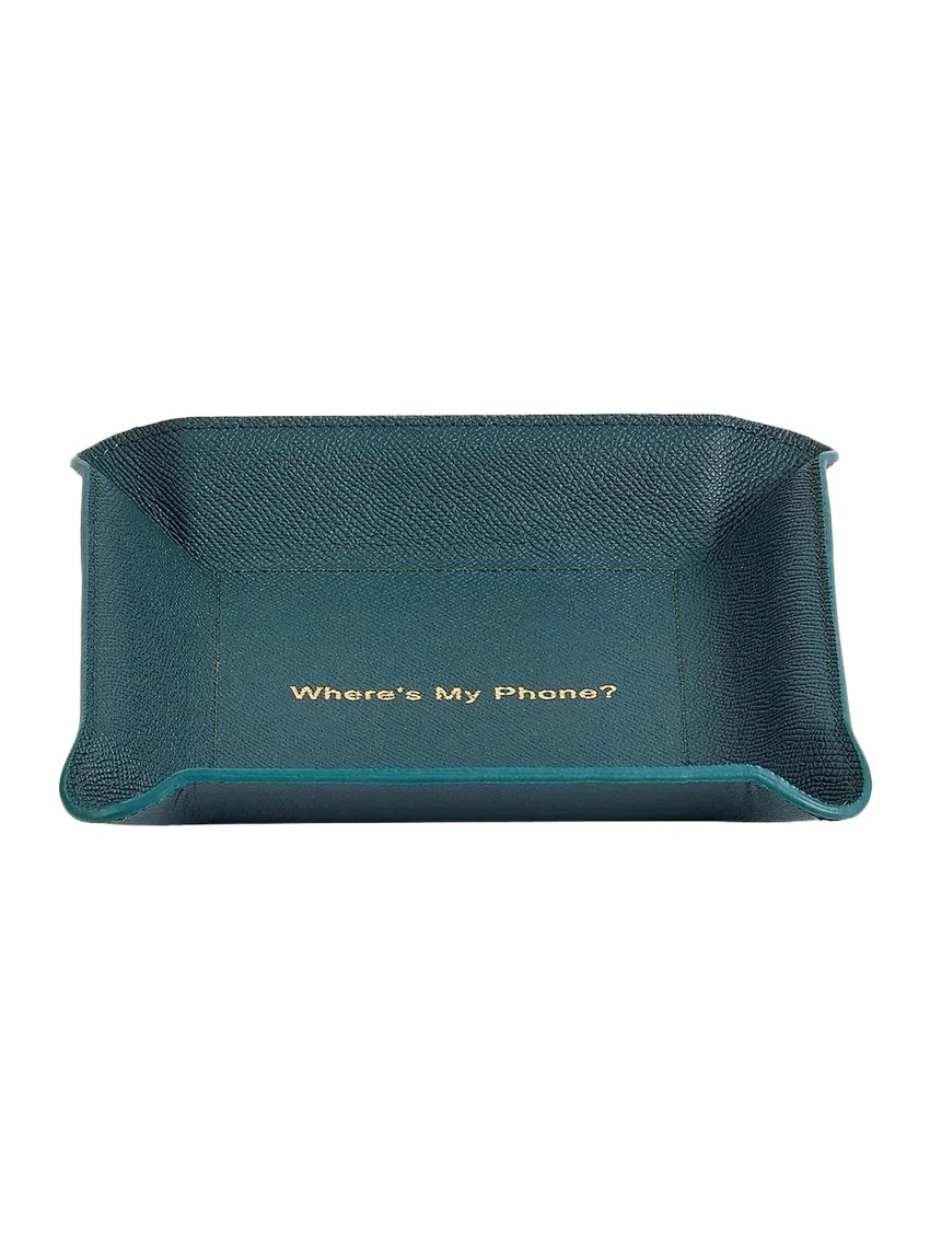 Graphic Image Printed Velvet Leather Tray