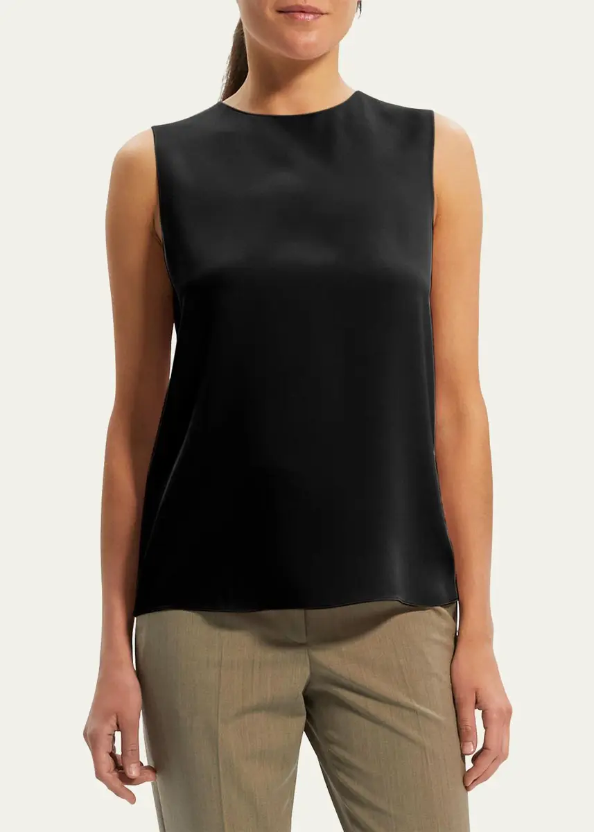 Theory Silk Straight Shell Top | Thumbnail 4