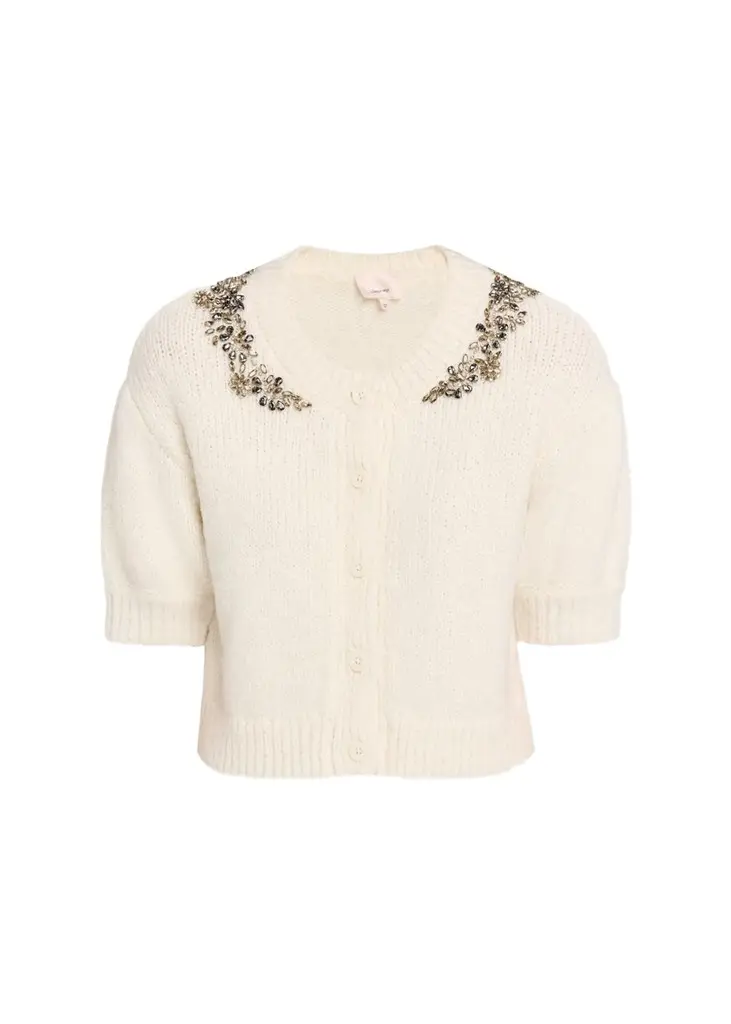 Millicent Crystal-Lace Alpaca-Blend Cardigan Millicent Crystal-Lace Alpaca-Blend Cardigan