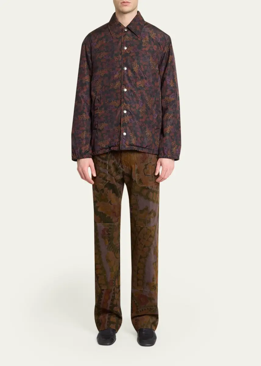 Dries Van Noten Men's Floral Bomber Jacket | Thumbnail 2 Dries Van Noten Men's Floral Bomber Jacket | Thumbnail 2
