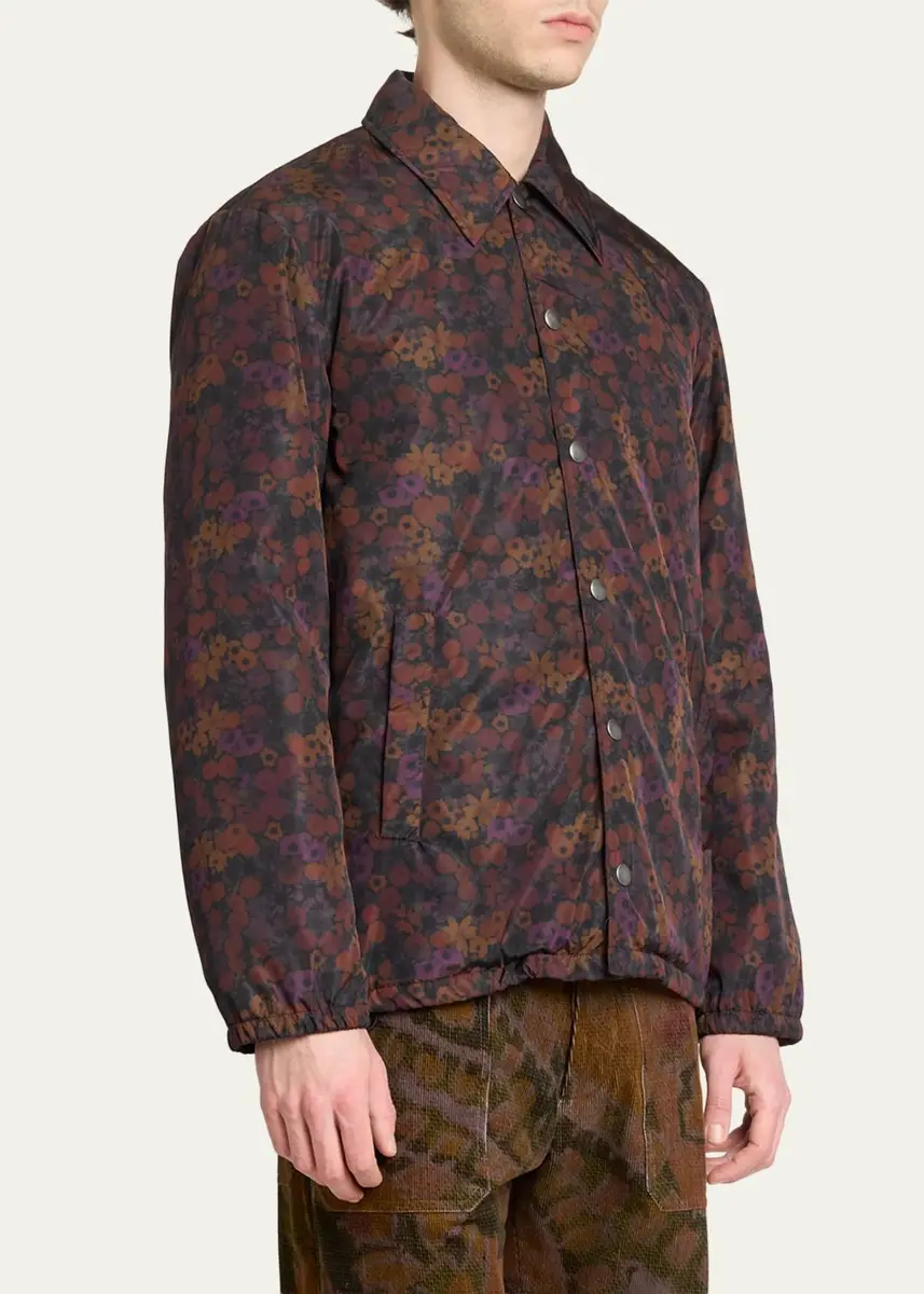 Dries Van Noten Men's Floral Bomber Jacket | Thumbnail 4 Dries Van Noten Men's Floral Bomber Jacket | Thumbnail 4