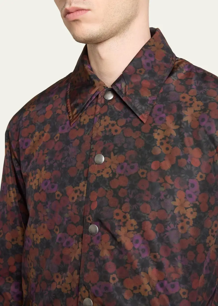 Dries Van Noten Men's Floral Bomber Jacket | Thumbnail 5 Dries Van Noten Men's Floral Bomber Jacket | Thumbnail 5